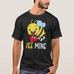 Bee Valentines day Hearts Day Cupid Kärlek Relatio T Shirt