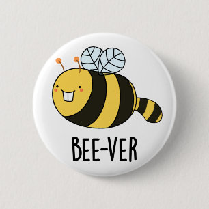 Bee-ver Funny Animal Beaver Bee Pun Knapp