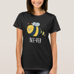 Bee-ver Funny Animal Beaver Bee Pun Mörk BG T Shirt