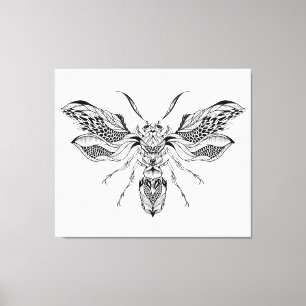 Bee-Wasp Tattoo 6 Canvastryck