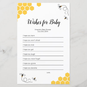 Bee Watercolor Önskemål för Baby Game