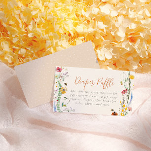 Bee WildblomBoho Girl Baby Shower Tilläggskort