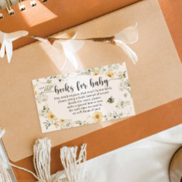 Bee Wildblomme Diaper Raffle Baby Shower Card Tilläggskort