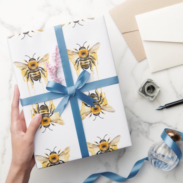 Bee Wildlife & Nature Vatten Färg Set Presentpapper (Gifting)