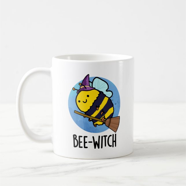 Bee-witch Funny Bee Pun Kaffemugg (Vänster)