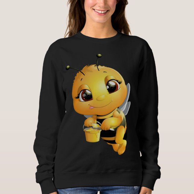Bee with Honey Cute Girls Bee T Shirt (Framsida)