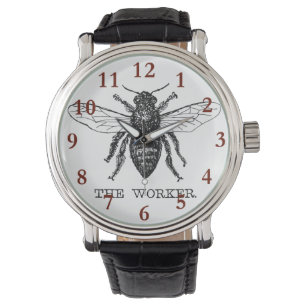 Bee Worker honey Black Bumblebee Armbandsur