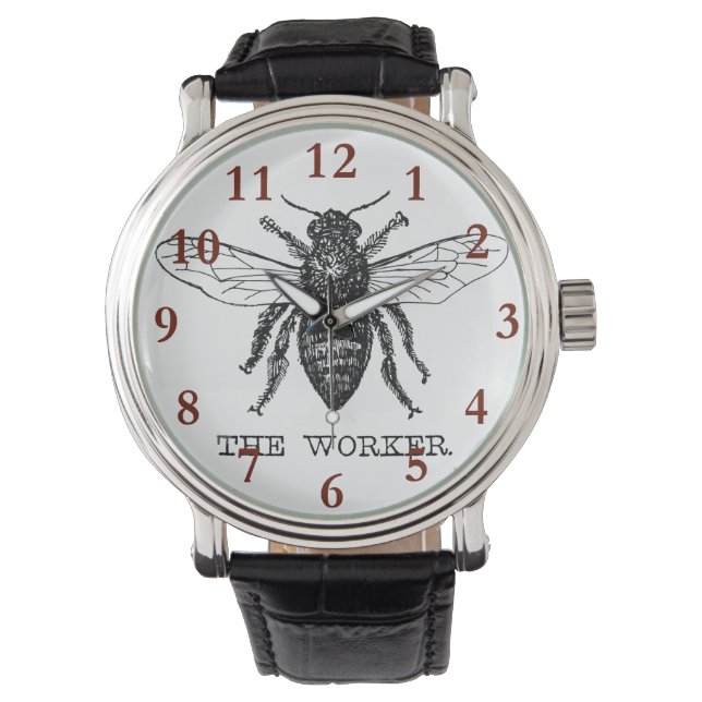 Bee Worker honey Black Bumblebee Armbandsur (Framsida)
