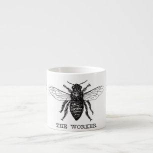 Bee Worker honey Black Bumblebee Espressomugg