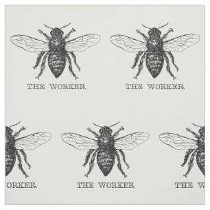Bee Worker honey Black Bumblebee Tyg