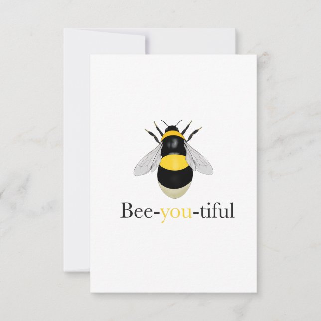 Bee-you-tiful hälsning card tack kort (Framsida)