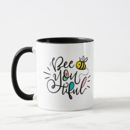 Bee-you-tiful hand letted mugg
