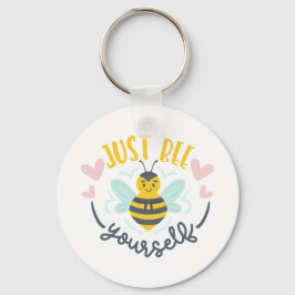 Bee Yourself Cute Bee Nyckelring