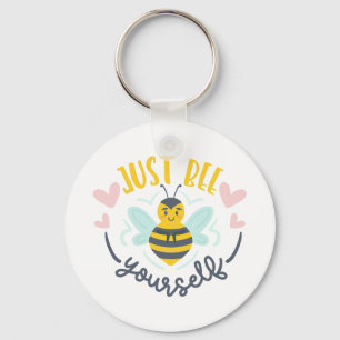 Bee Yourself Cute Bee Nyckelring