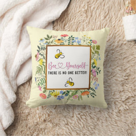 Bee Yourself Motivational Kudde