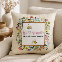Bee Yourself Motivationsklot Kudde
