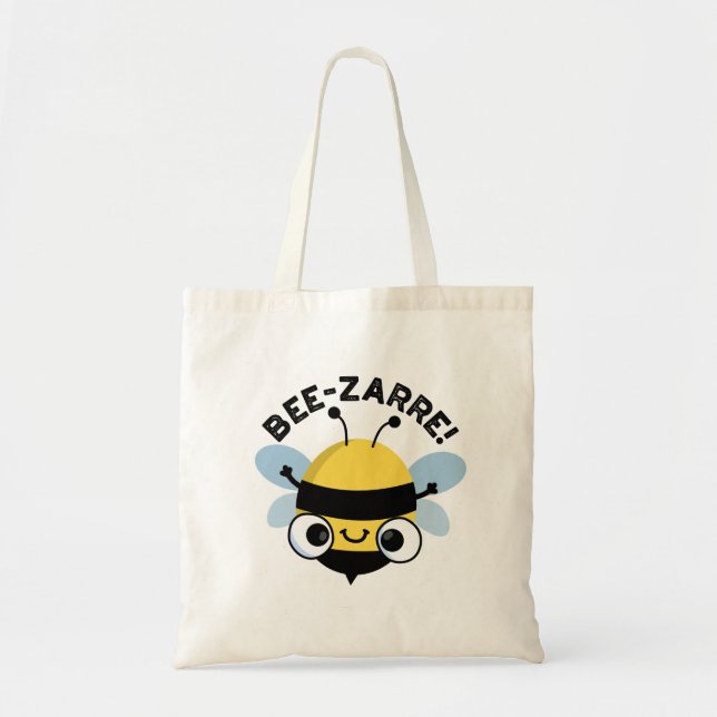 Bee-zarre Funny Bizarre Bee Pun Tygkasse (Framsidan)