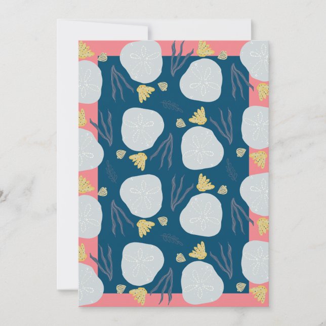 Beeach Seashells Hand plockade-hälsningskort (Framsida)