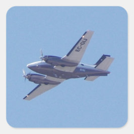 Beech B90 King Air Fyrkantigt Klistermärke