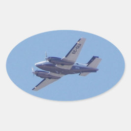 Beech B90 King Air Ovalt Klistermärke