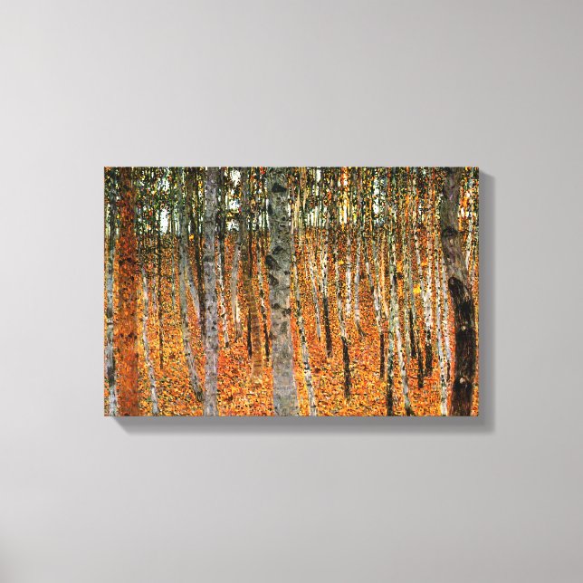Beech Forest av Gustav Klimt Fine Art Dubbla Panel Canvastryck (Framsida)