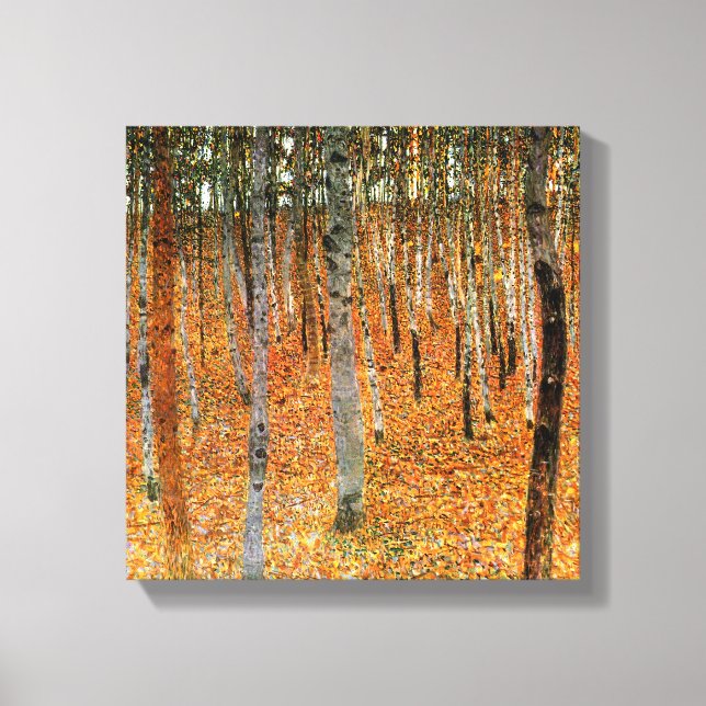Beech Forest av Gustav Klimt Fine Art Kanvastryck (Framsida)