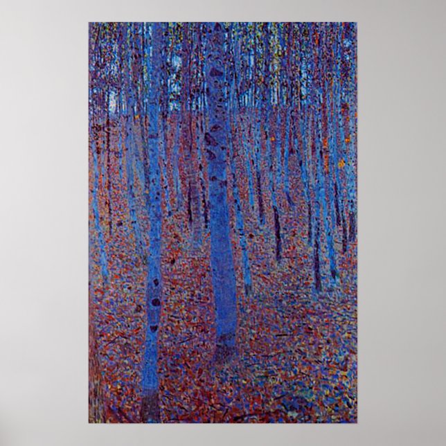 Beech Forest av Gustav Klimt Poster (Framsidan)