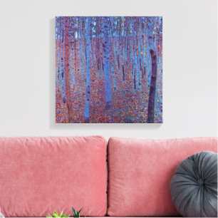 Beech Forest av Gustav Klimt, Vintage Art nouveau Canvastryck