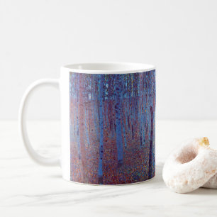 Beech Forest av Gustav Klimt, Vintage Art nouveau Kaffemugg