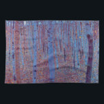 Beech Forest av Gustav Klimt, Vintage Art nouveau Kökshandduk<br><div class="desc">Beech Forest (1902) av Gustav Klimt är en vintage av bran Viktorian Era Symbolism,  konstlandskapskonst med en naturscen. En mörk skog med Beech träd och löv på natten. Om konstnären: Gustav Klimt (1862-1918) var en österrikisk symbolmålare och en av de mest framstående medlemmarna i rörelsen Wien Art nouveau.</div>
