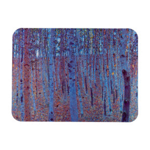 Beech Forest av Gustav Klimt, Vintage Art nouveau Magnet