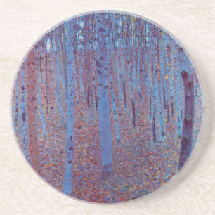Beech Forest av Gustav Klimt, Vintage Art nouveau Underlägg