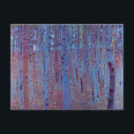 Beech Forest av Gustav Klimt, Vintage Art nouveau Vykort<br><div class="desc">Beech Forest (1902) av Gustav Klimt är en vintage av bran Viktorian Era Symbolism,  konstlandskapskonst med en naturscen. En mörk skog med Beech träd och löv på natten. Om konstnären: Gustav Klimt (1862-1918) var en österrikisk symbolmålare och en av de mest framstående medlemmarna i rörelsen Wien Art nouveau.</div>