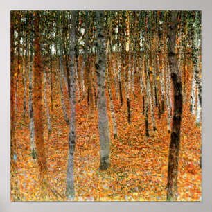 Beech Forest by Gustav Klimt Fine Art Poster Skriv