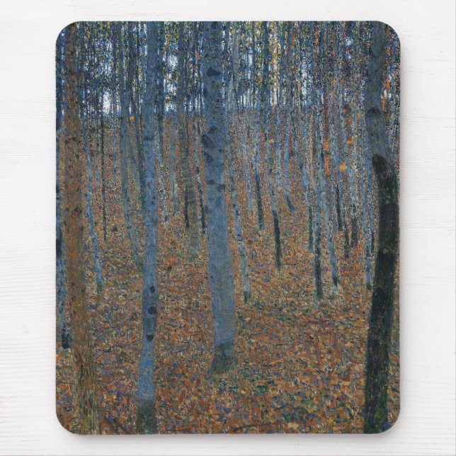 Beech Grove I av Gustav Klimt-målarteckning Musmatta (Framsidan)