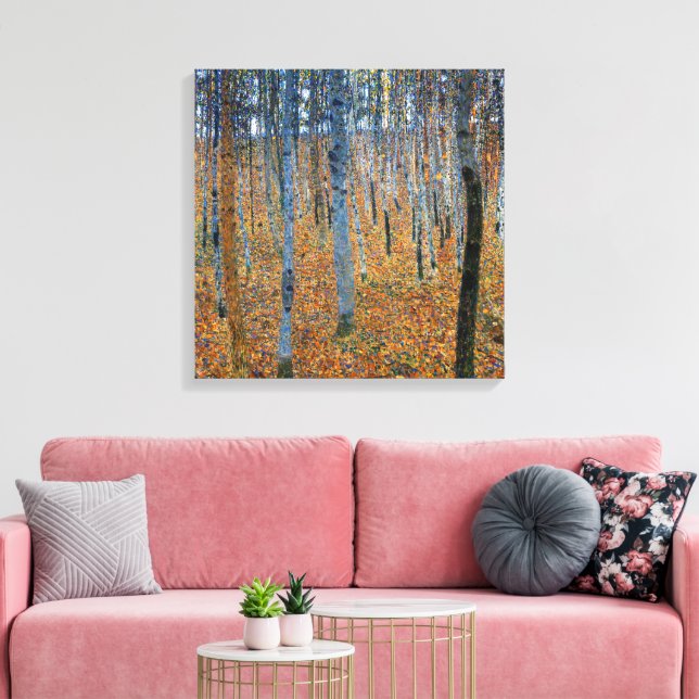 Beech Grove I | Gustav Klimt | Canvastryck (Insitu (Vardagsrum))