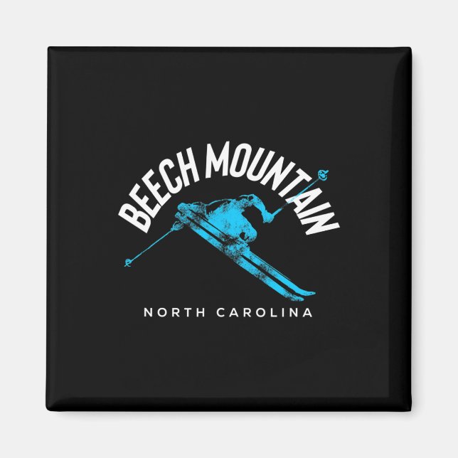Beech Mountain Nc Skidåkning Magnet (Framsidan)