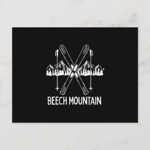 Beech Mountain North Carolina NC Retro Skiing Vykort