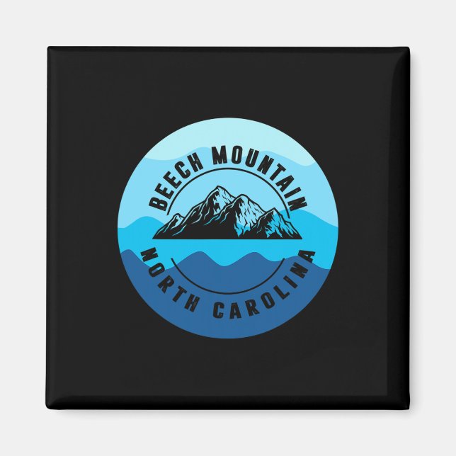 Beech Mountain North Carolina Skiing Snowboarding Magnet (Framsidan)