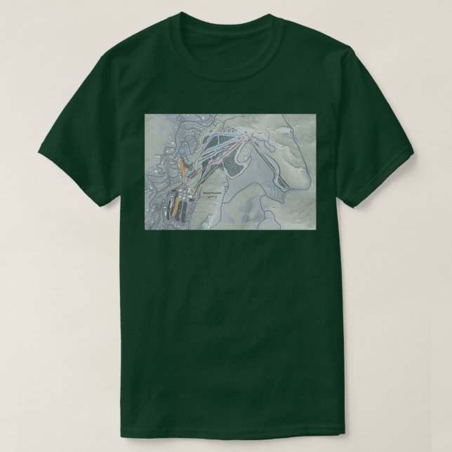 Beech Mountain Resort Trail Karta T Shirt (Design framsida)
