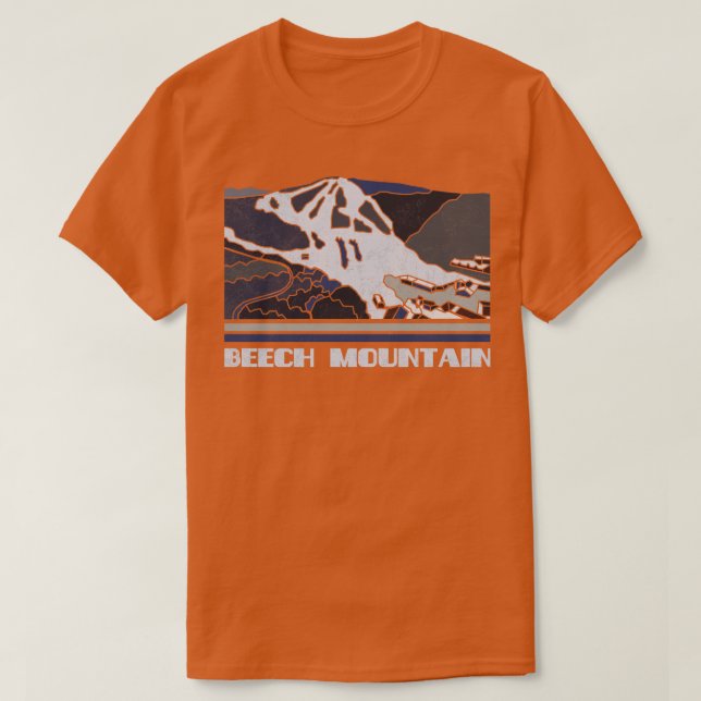 Beech Mountain Ski Resort Alpine Skiing Mountains T Shirt (Design framsida)