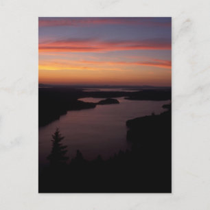 Beech Mountain Twilight Acadia nationalpark Vykort