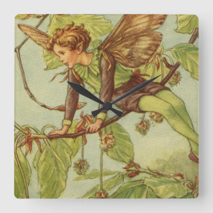 Beech Träd Fairy efter Vision Studio Fyrkantig Klocka
