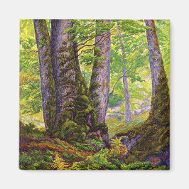 Beech Träd i Forest (Woodland) (Paul Ranson) Magnet