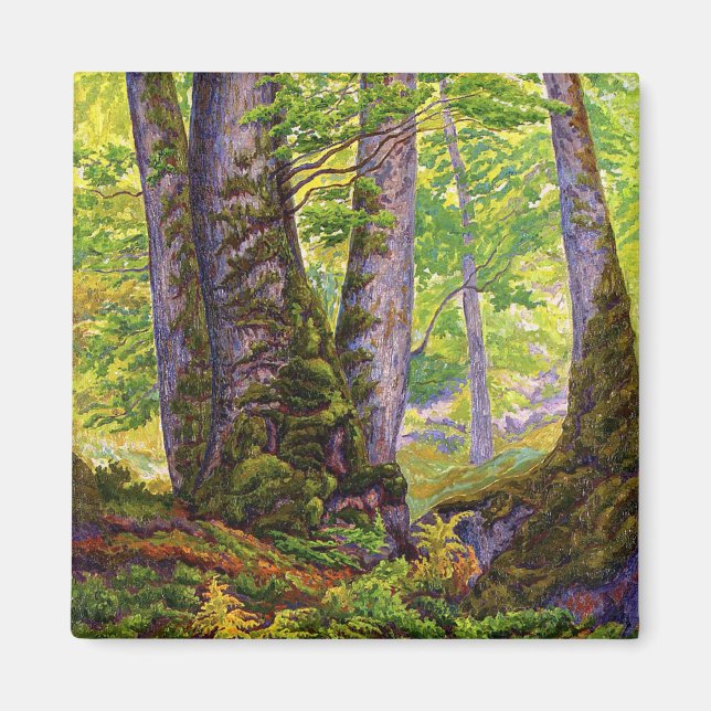 Beech Träd i Forest (Woodland) (Paul Ranson) Magnet (Framsidan)
