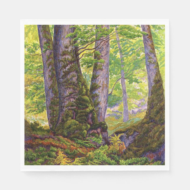 Beech Träd i Forest (Woodland) (Paul Ranson) Pappersservett (Framsidan)