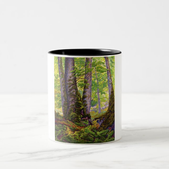Beech Träd i Forest (Woodland) (Paul Ranson) Två-Tonad Mugg (Center)