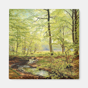 Beech träd under våren, Christian Zacho Magnet