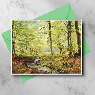 Beech träd under våren, Christian Zacho Vykort