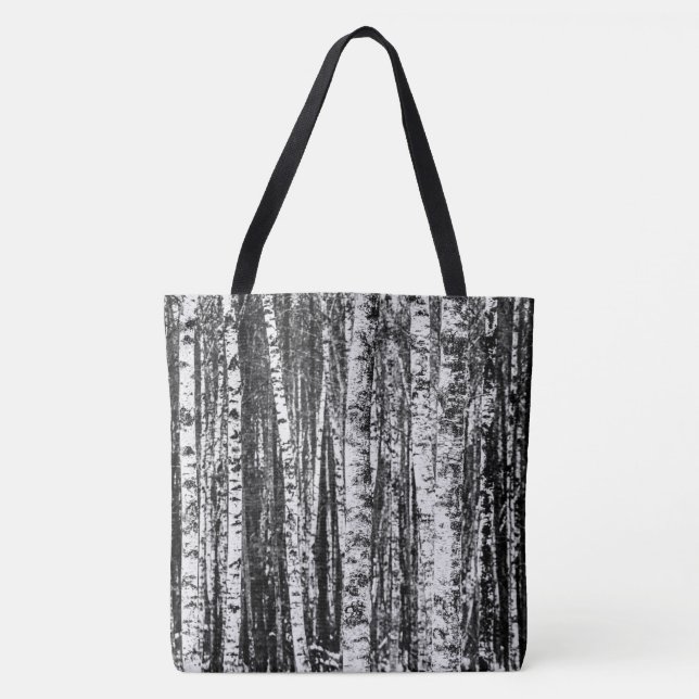 Beech Träd, vit och träkol Grått / Grått Tygkasse (Framsida)